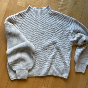 NW Cream Mock Neck Sweater